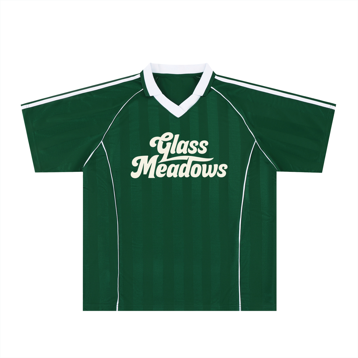 Glass Meadows Shadow Stripe Collared Soccer Jersey