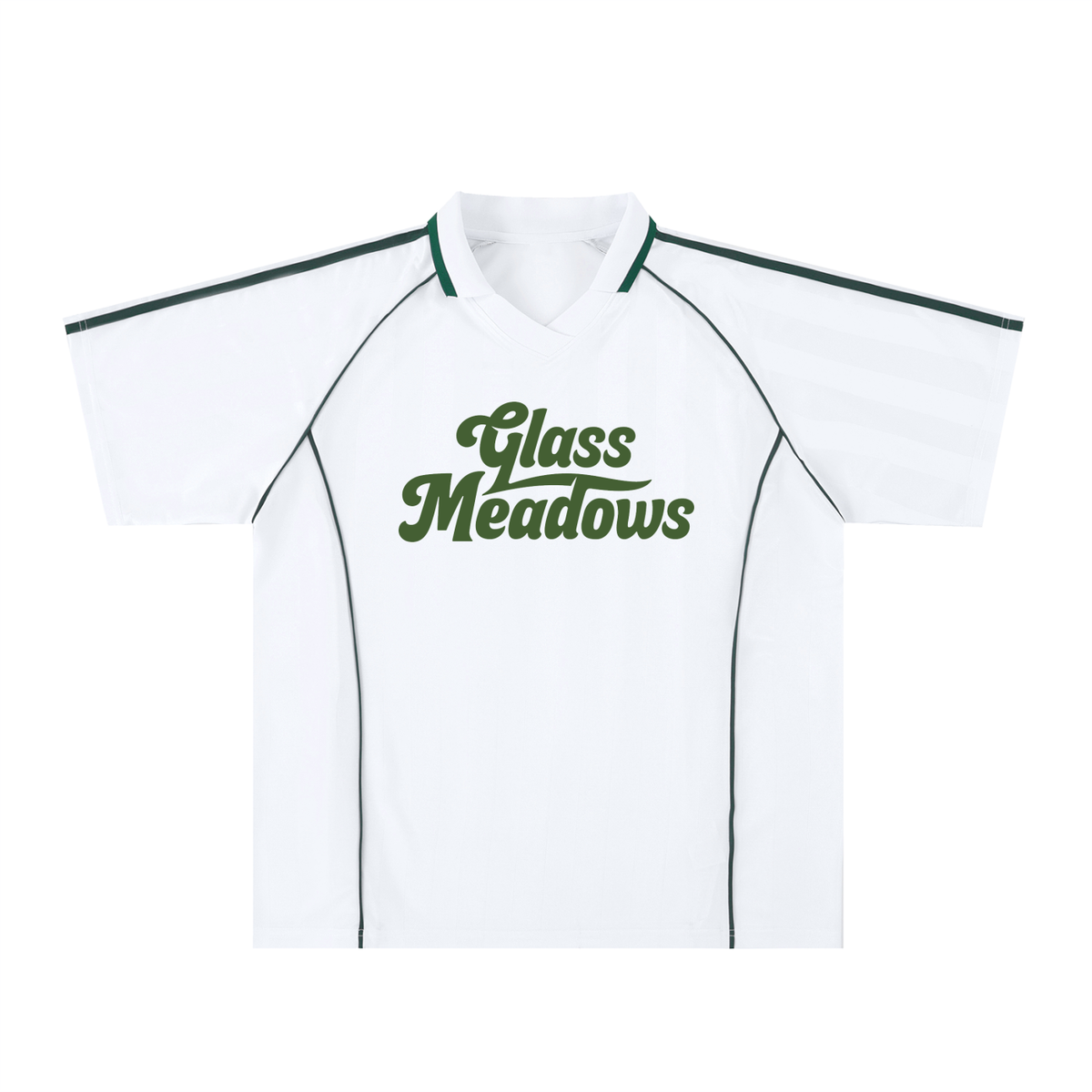 Glass Meadows Shadow Stripe Collared Soccer Jersey