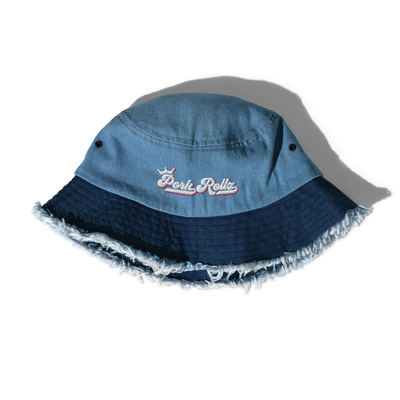 Pork Rollz Distressed Denim Bucket Hat