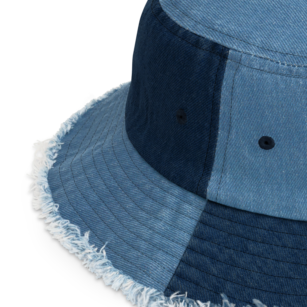 Pork Rollz Distressed Denim Bucket Hat